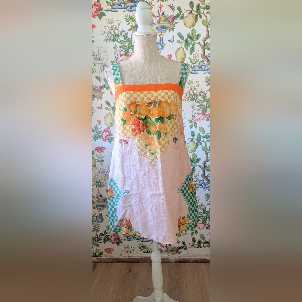 Antonio Melani Eliana Printed Fruit Citrus Mini Square Neck Dress - Picture 4 of 6